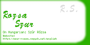 rozsa szur business card